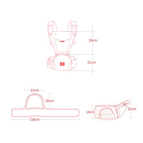 Baby Carrier Newborn to Toddler-2 in 1 Hip Seat & Carrier Front and Back Carry with Head Hood & 3 Pieces