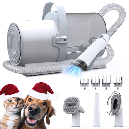 Dog Grooming Vacuum & Dog Hair Vacuum, 11000Pa Suction Power Dog Vacuum for Shedding Grooming, Pet Vacuum Grooming Kit with 4 Grooming Tools, Low Noise, 2.5L, Perfect for Pet Hair Grooming, PG50