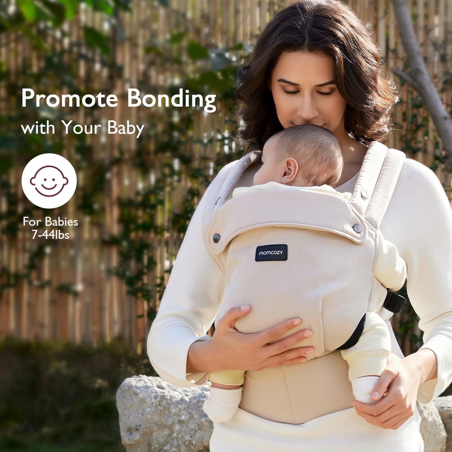 Baby Carrier - Ergonomic, Cozy and Lightweight Carrier for 7-44lbs, Effortless to Put On