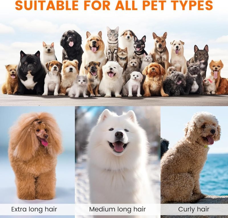 Dog Grooming Vacuum, Dog Grooming Kit with Pet Clippers, 12,000Pa Pet Hair Vacuum Pet Grooming Vacuum for Dogs - Image 7