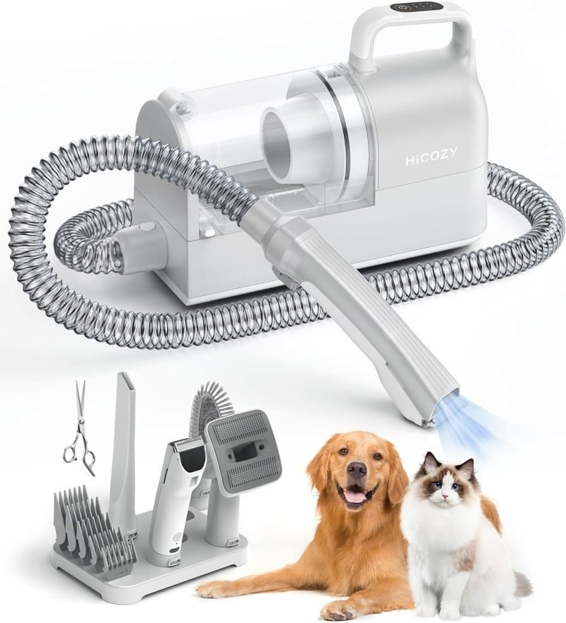 Dog Grooming Vacuum, 12000Pa Minimum 50dB Quiet Dog Vacuum for Shedding Grooming with 2L Dust Cup