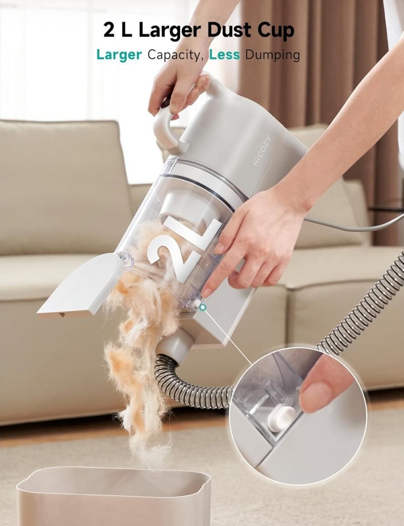 Dog Grooming Vacuum, 12000Pa Minimum 50dB Quiet Dog Vacuum for Shedding Grooming with 2L Dust Cup - Image 3